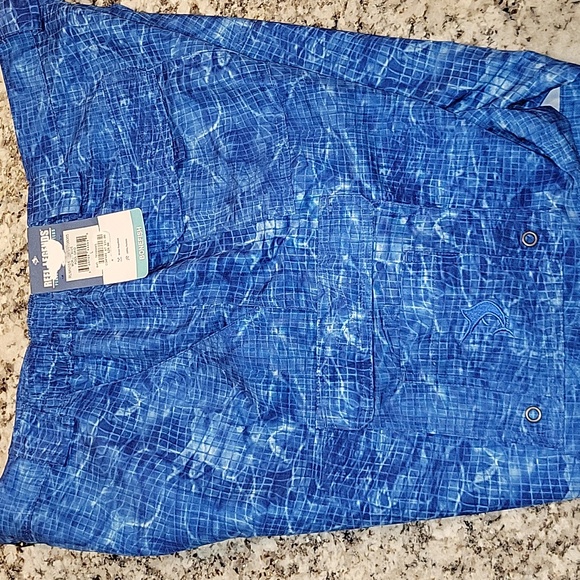 Reel Legends Blue Grid Cargo Fishing Shorts - Picture 4 of 8